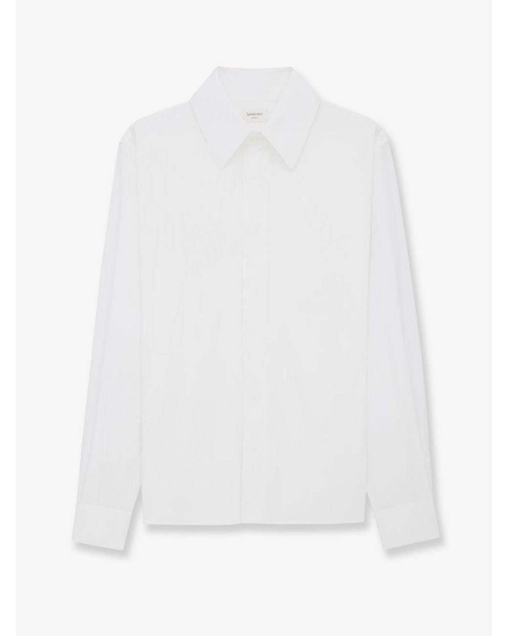 Saint Laurent White Cassandre Shirt for men