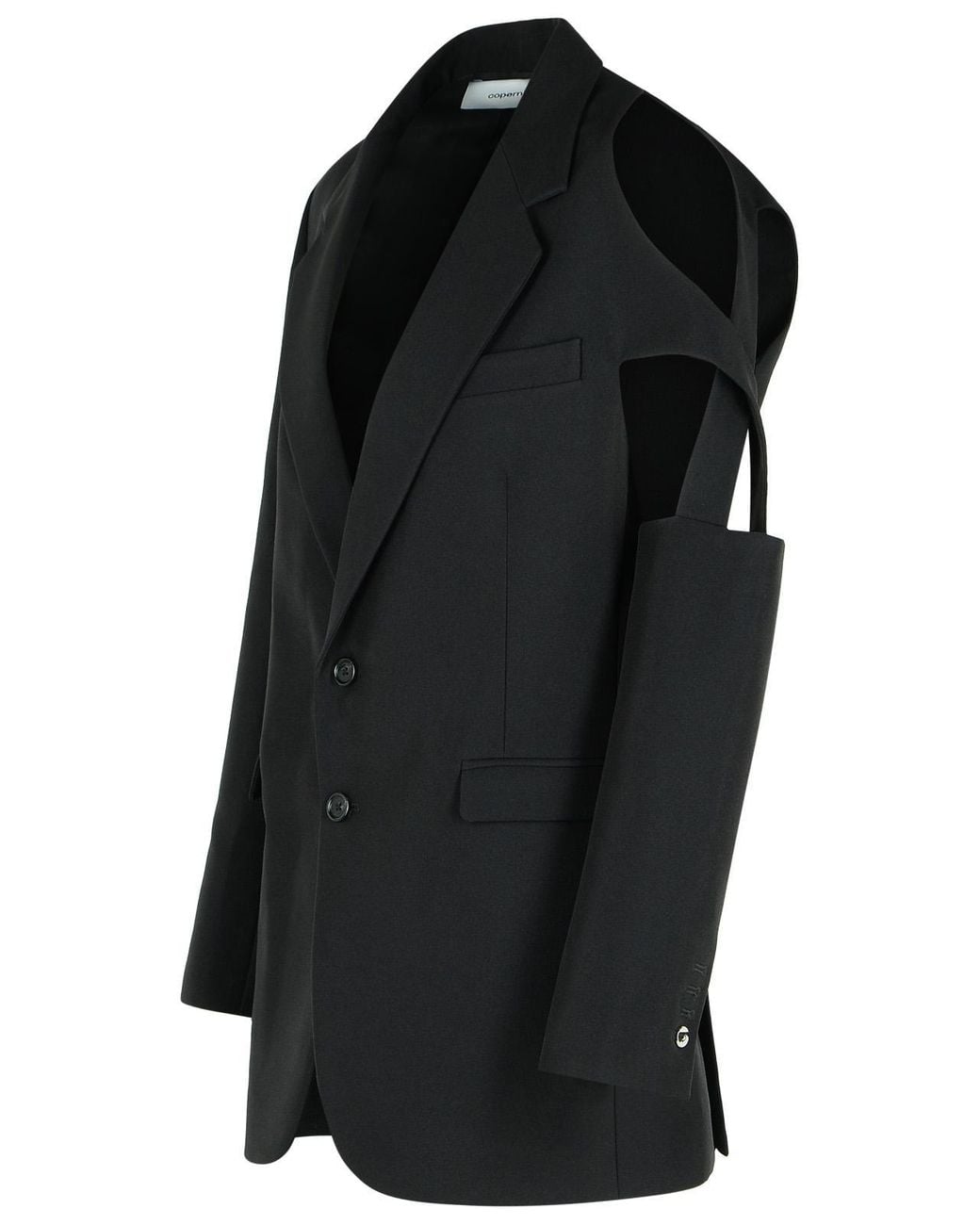 Coperni Black 'Cutout' Polyester Blazer