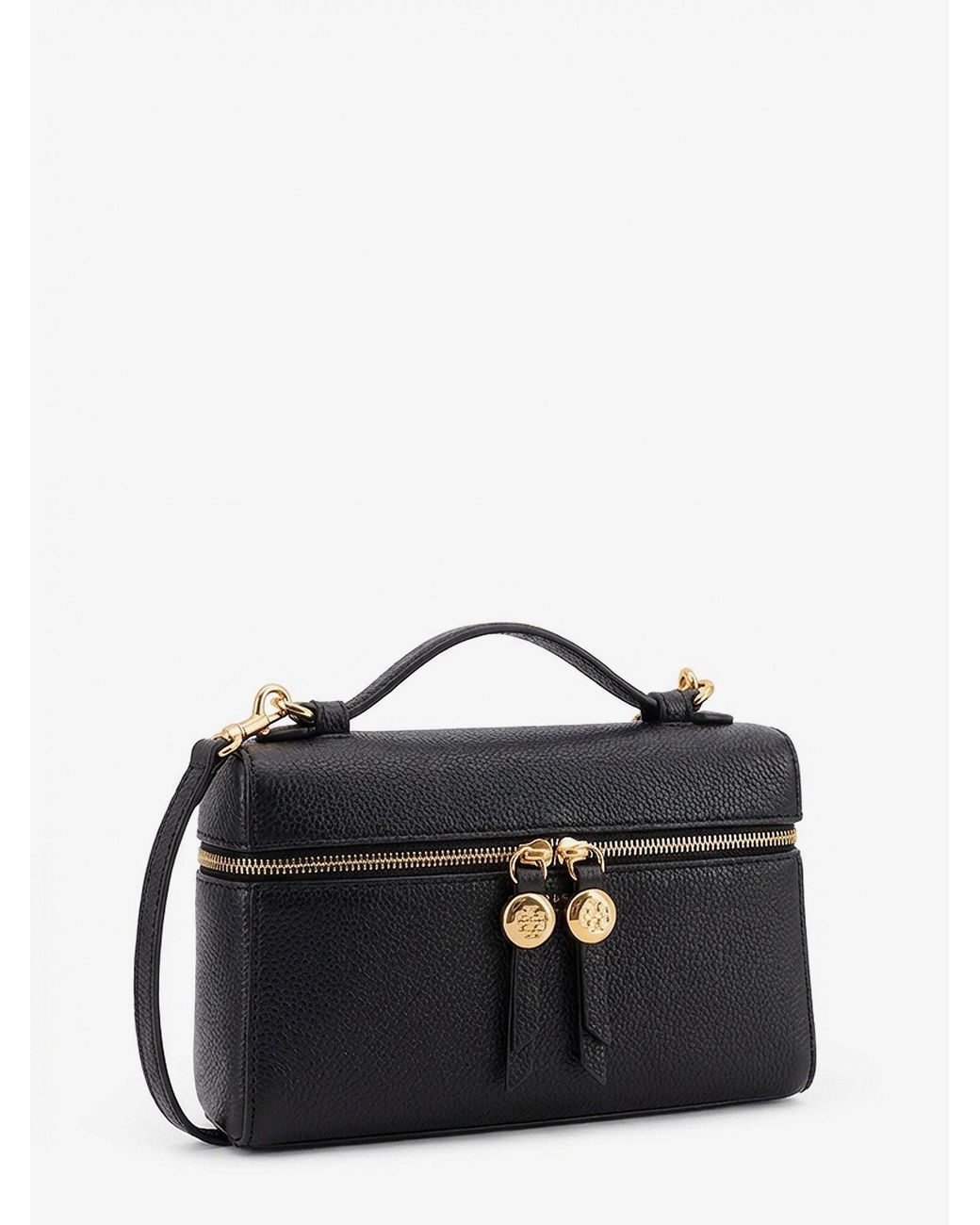 Tory Burch Black Shoulder Bag Romy Hammered Leather
