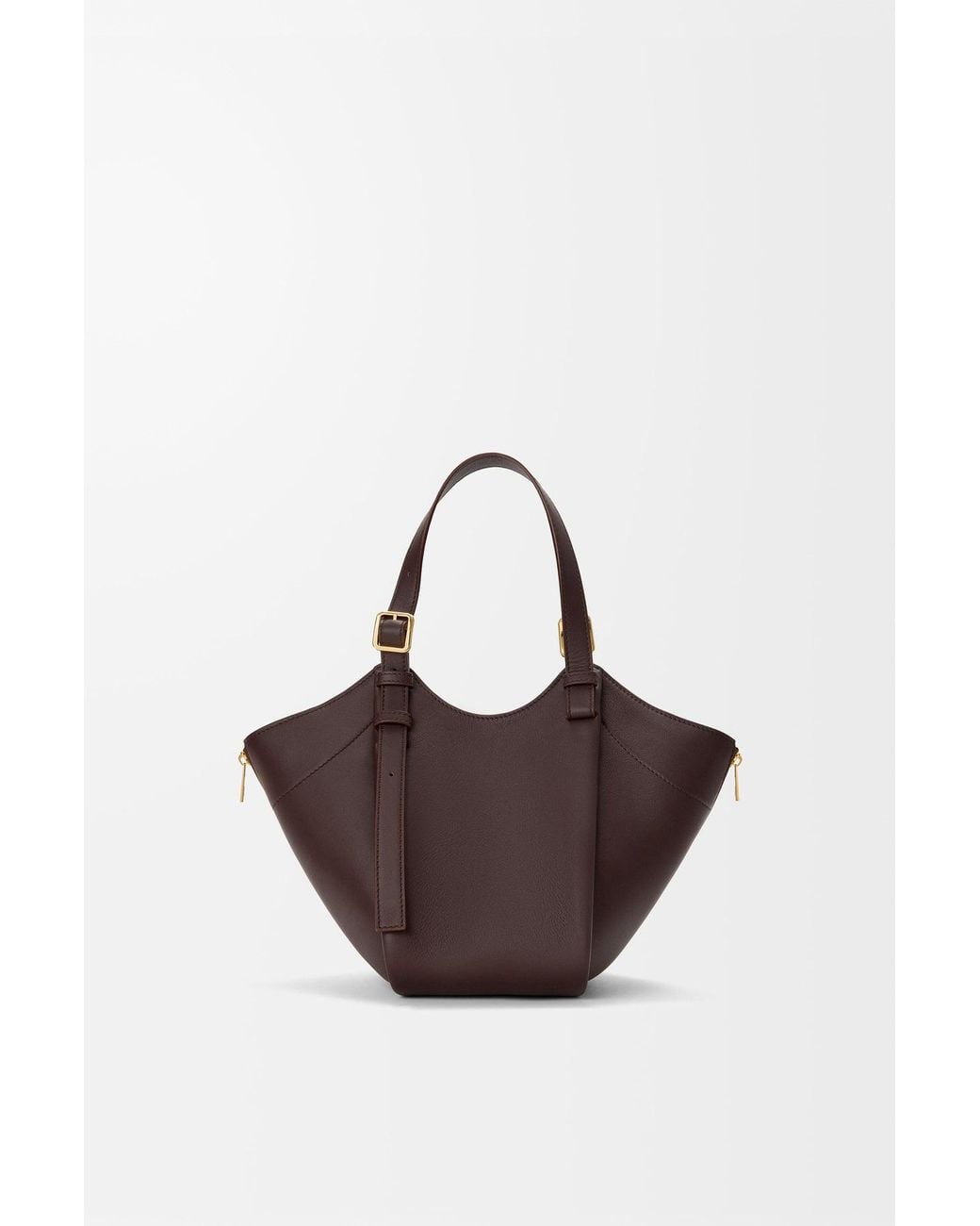 Loewe Brown Hammock Flip Mini Shoulder Bag Dark Chestnut