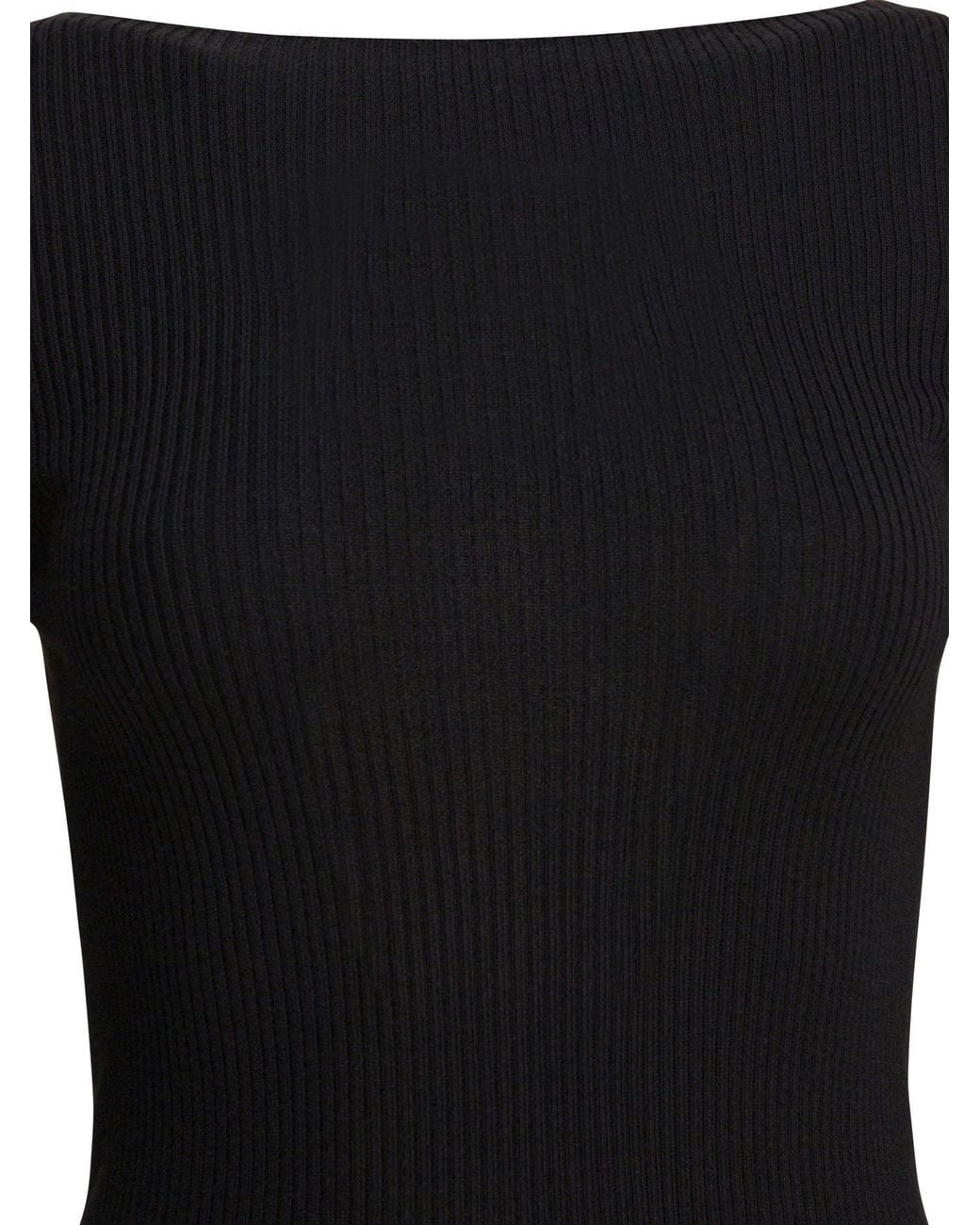 Rick Owens Black Ribbed Sweater