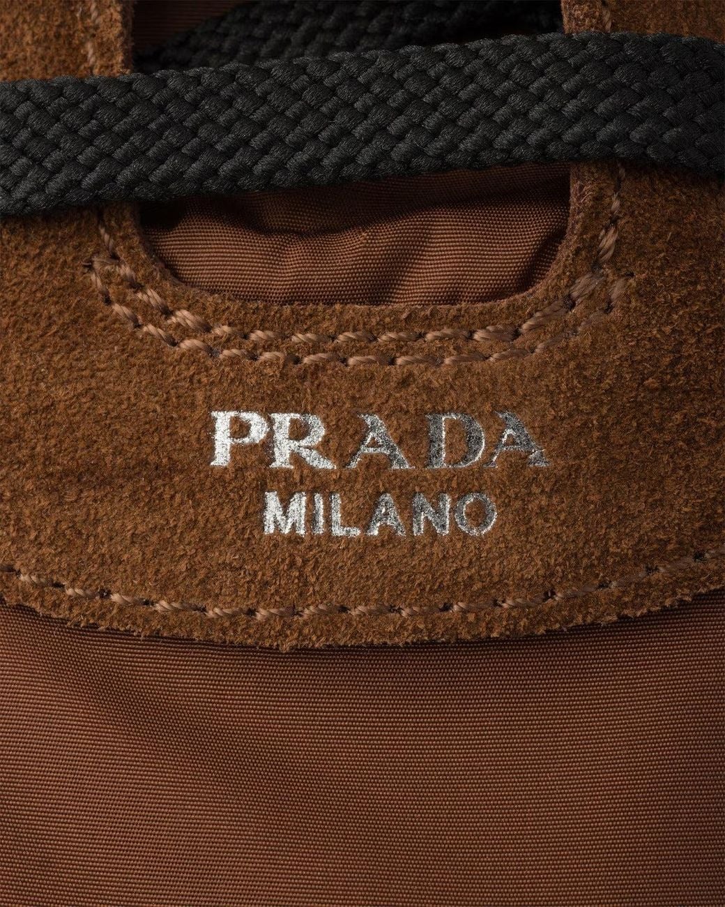 Prada Brown Collapse Re-Nylon Sneakers for men