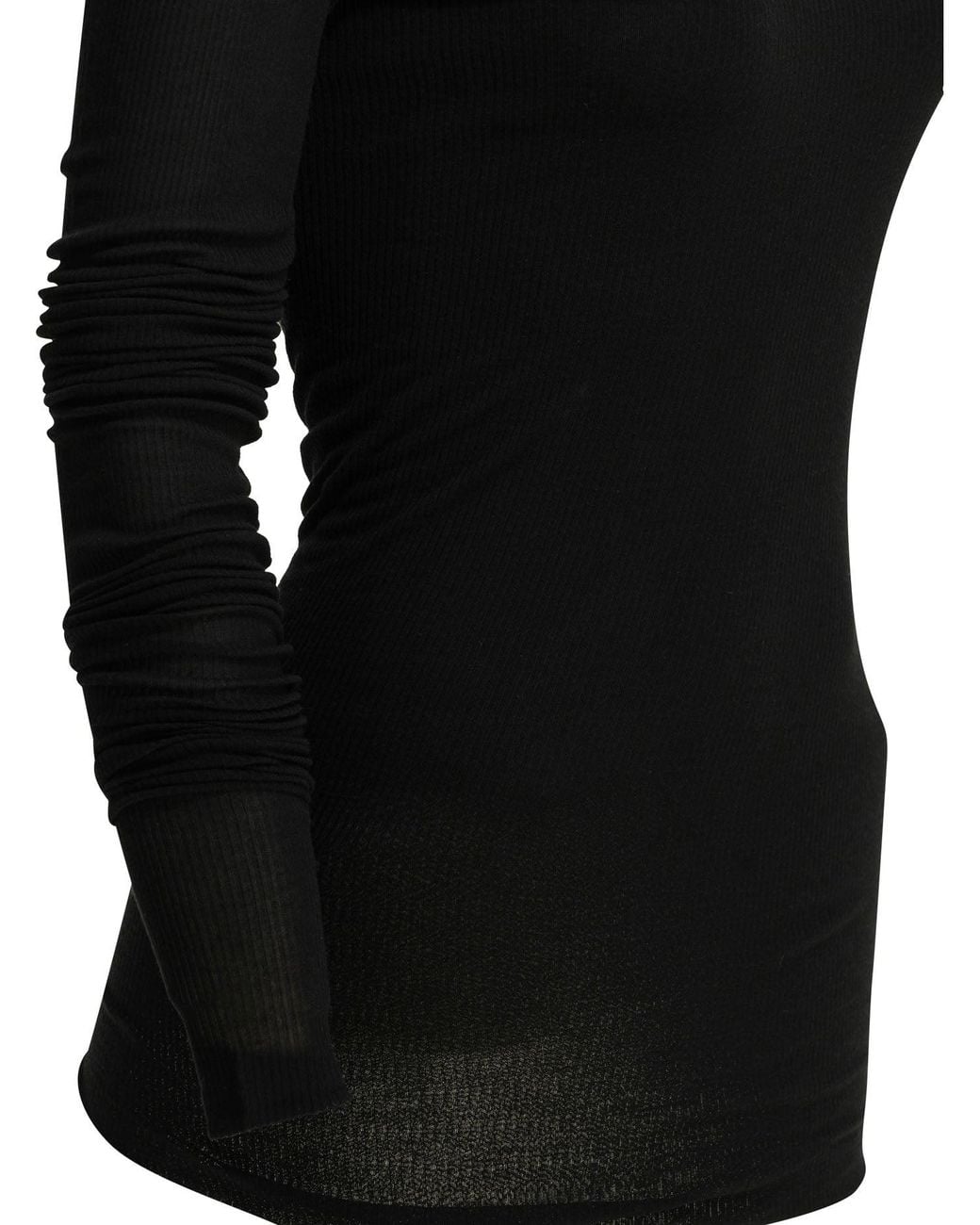 Rick Owens Black "Banana" One-Shoulder Tank Top