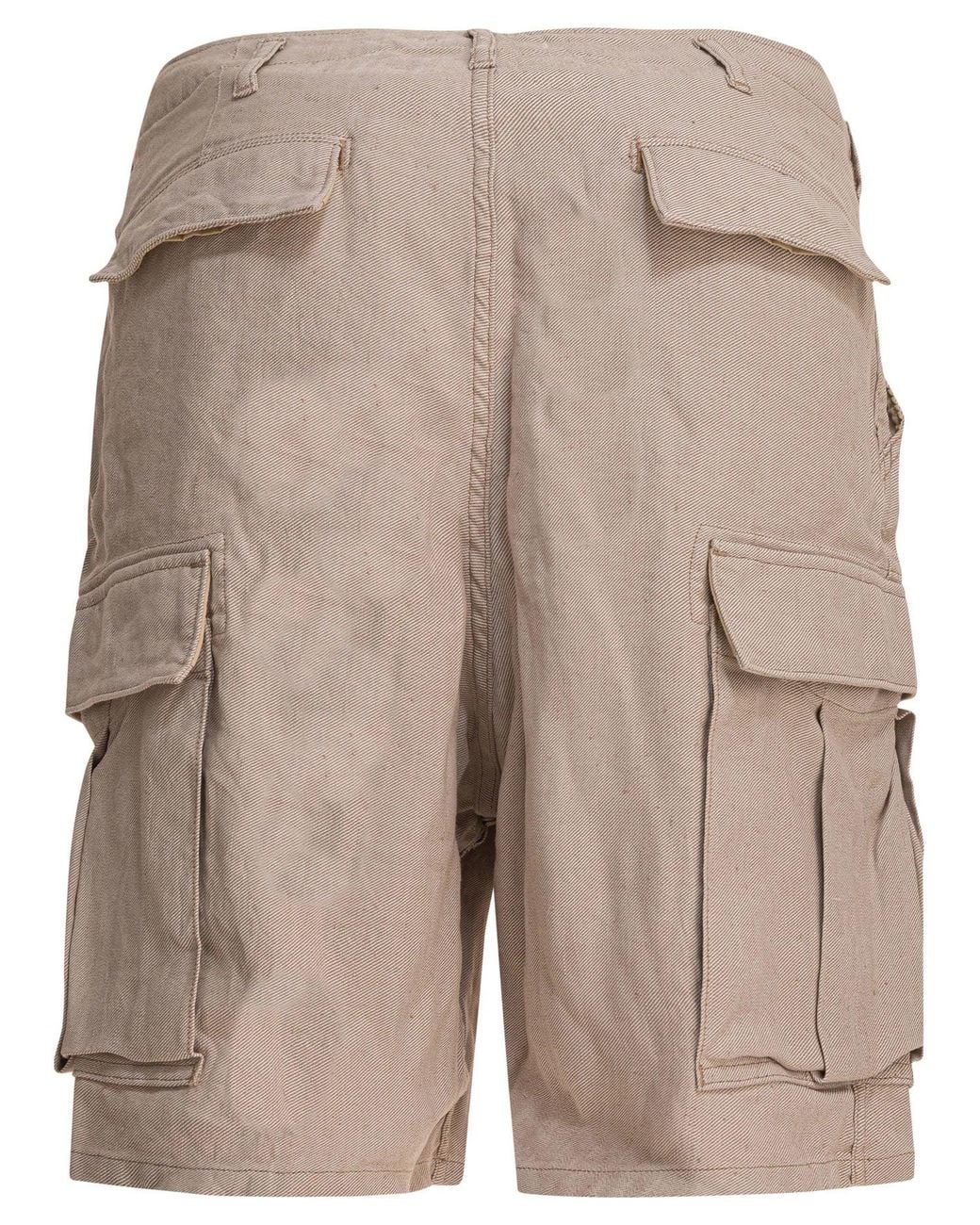 Nonnative Natural Linen Cargo Shorts for men