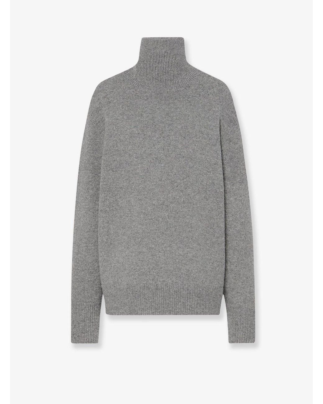 The Row Gray Stepny Wool And Cashmere Blend Sweater