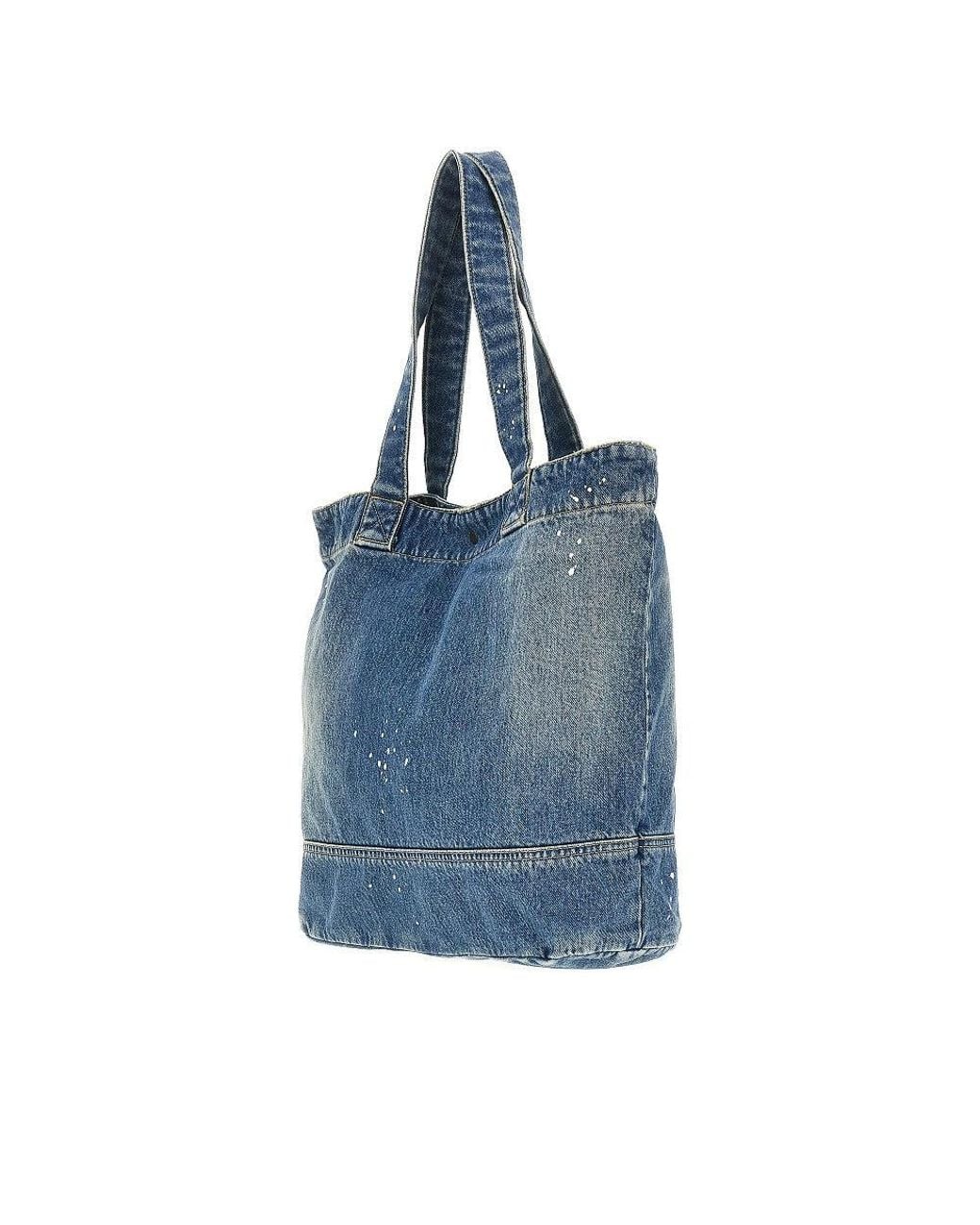 Carhartt Blue Destroy Denim Tote Bag for men