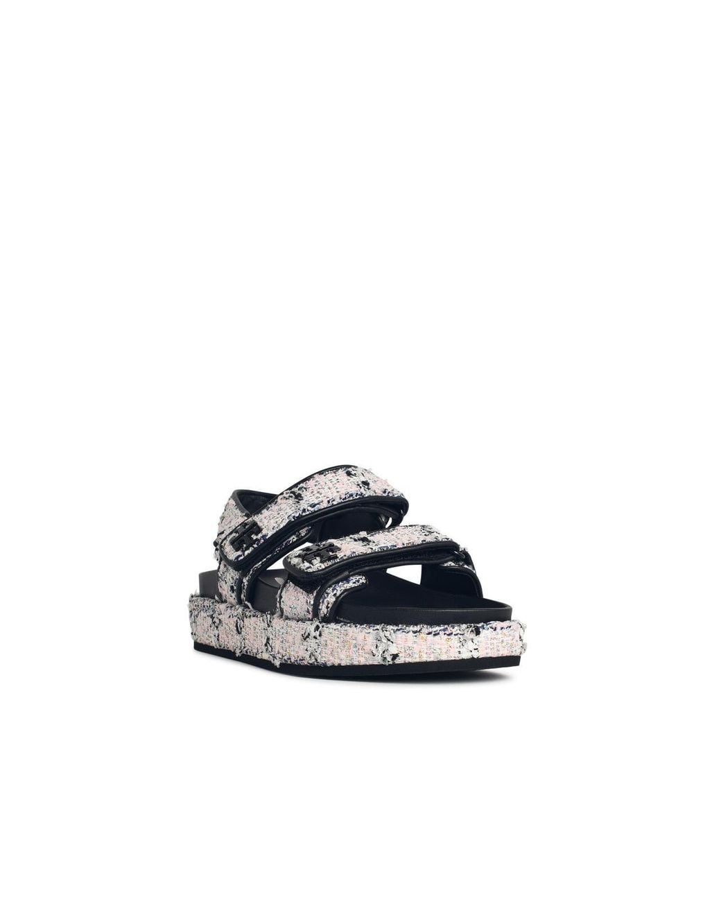 Tory Burch White "Kira" Platform Sandals
