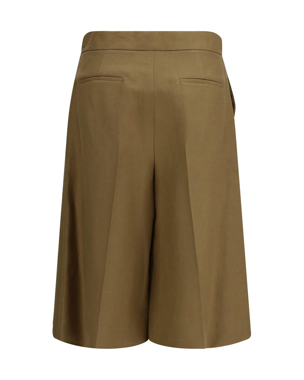 Max Mara Green Linen Bermuda Shorts
