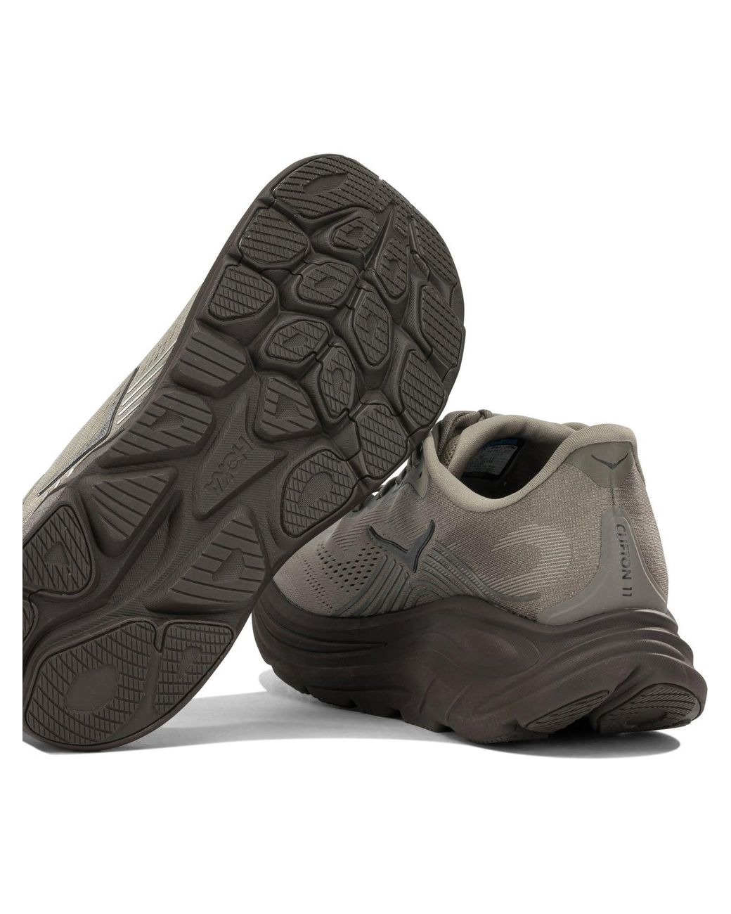 Hoka One One Gray "Clifton Utl" Low-Top Sneakers