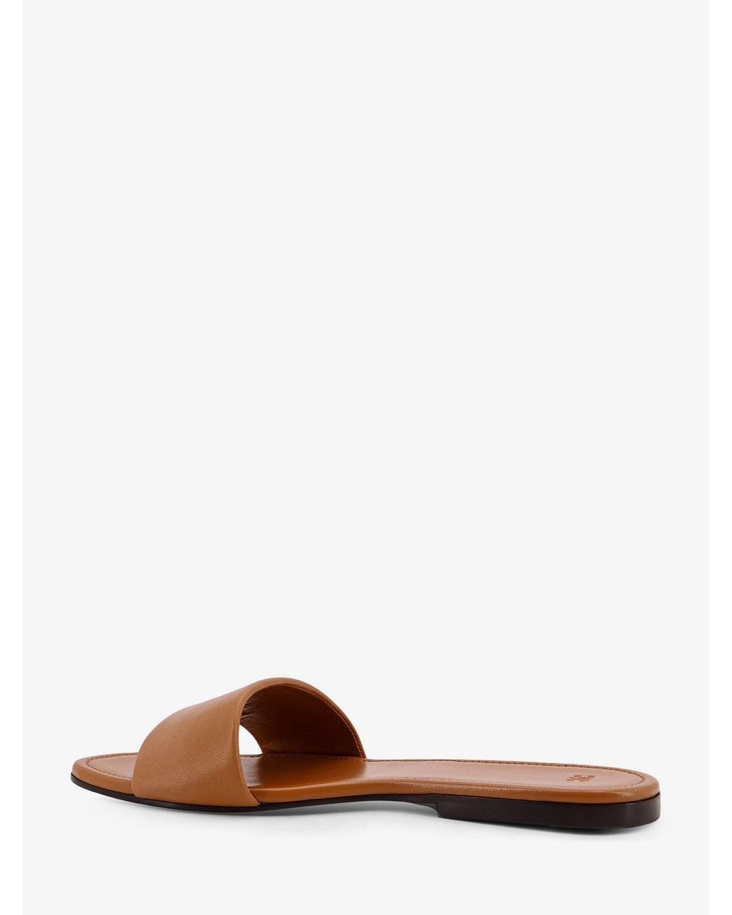 Céline White Coast Mule Leather Sandals