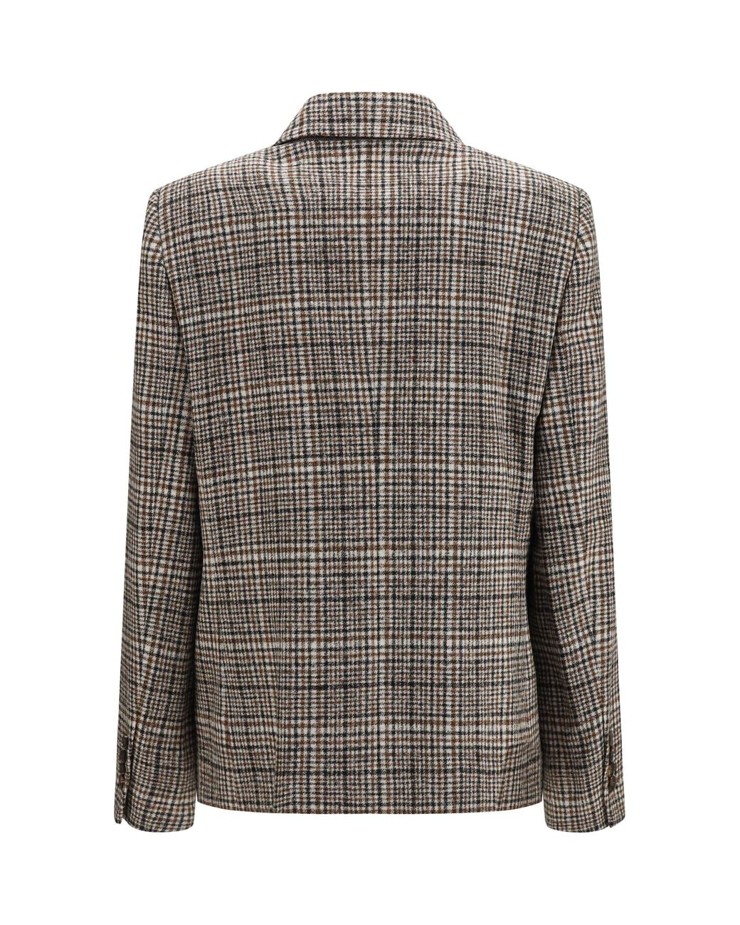 Brunello Cucinelli Brown Double-Breasted Jacket Alpaca And Wool