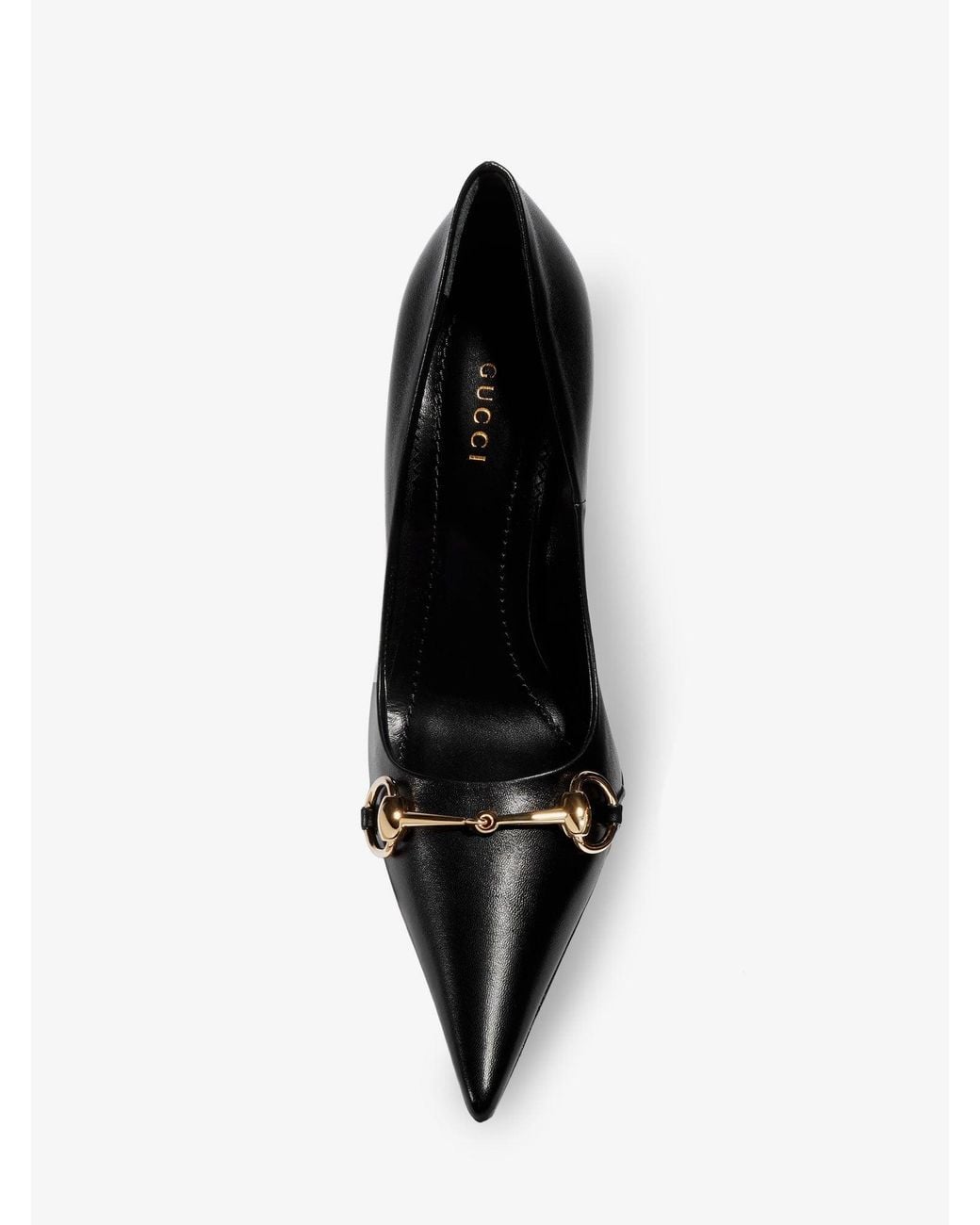 Gucci Black Donna Leather Pumps With Horsebit Detail