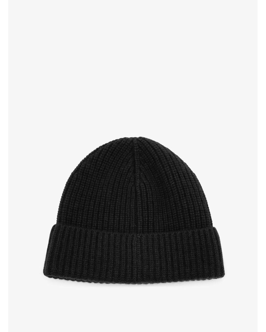 Dolce & Gabbana Black Dolce & Gabbana Ribbed Cashmere Hat for men
