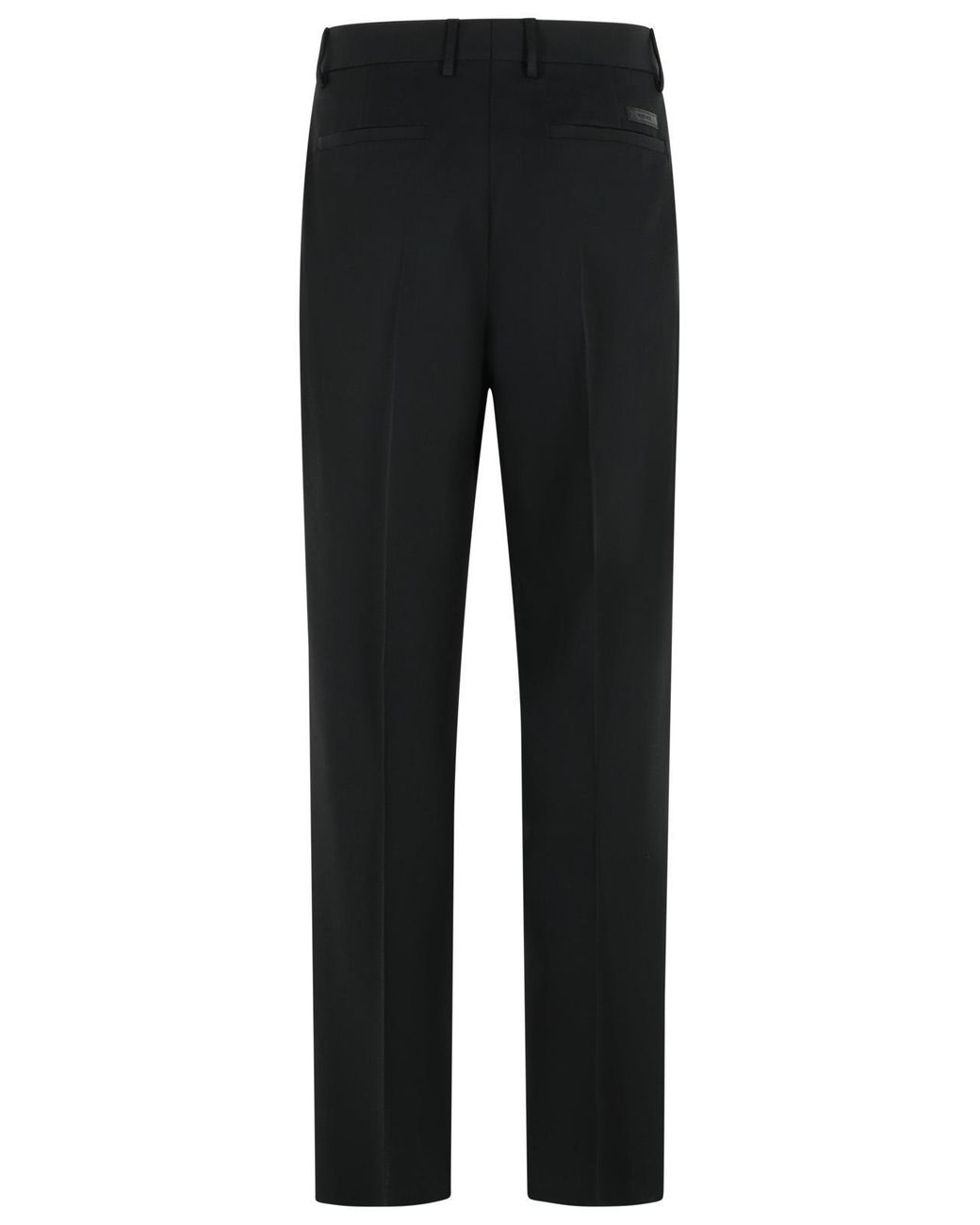 Versace Black Virgin Wool Trousers for men