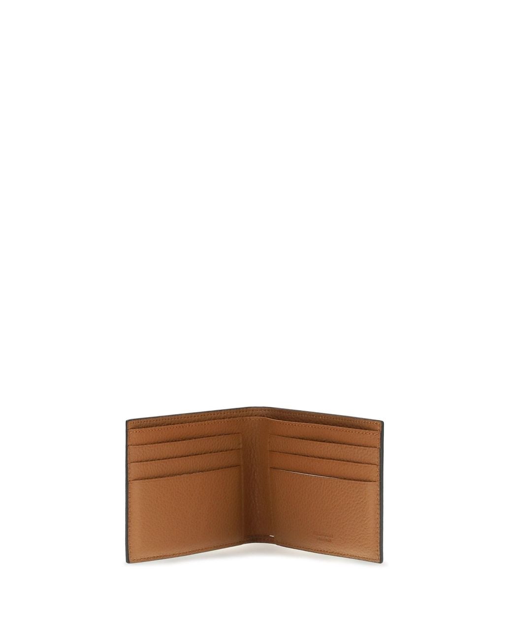 Ferragamo Gray Leather Bifold Wallet With Gancini Pattern for men