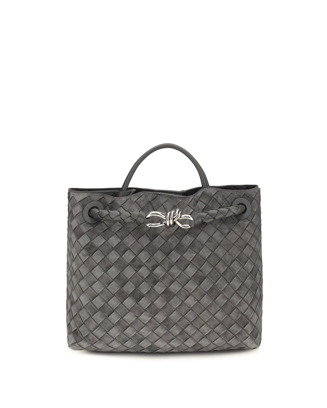Bottega Veneta Gray Medium Andiamo Handbag