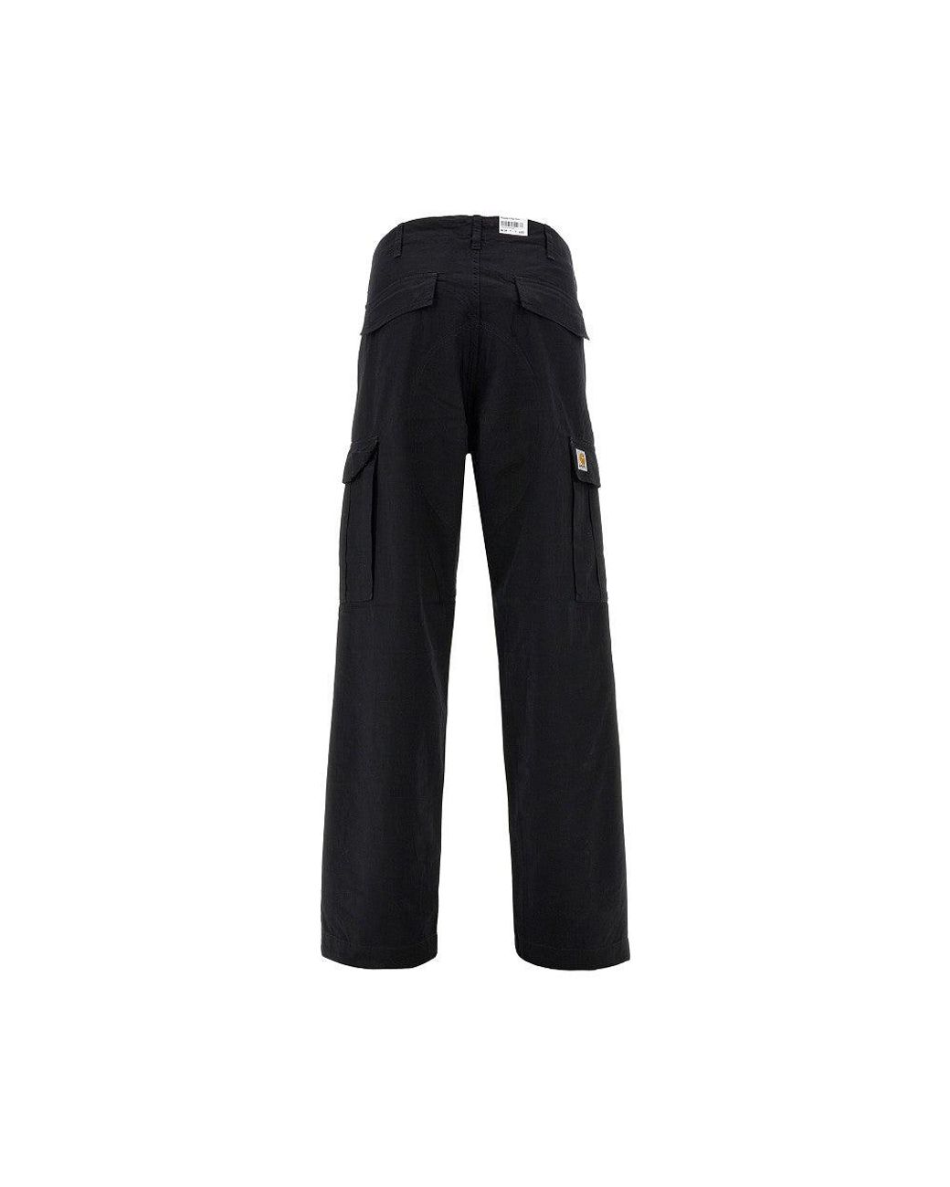 Carhartt Black Cotton Ripstop Cargo Pants for men