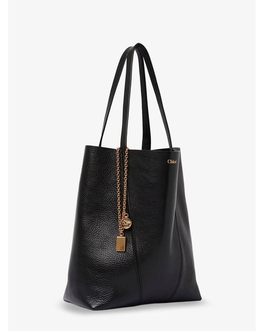 Chloé Black Spin Leather Shoulder Bag