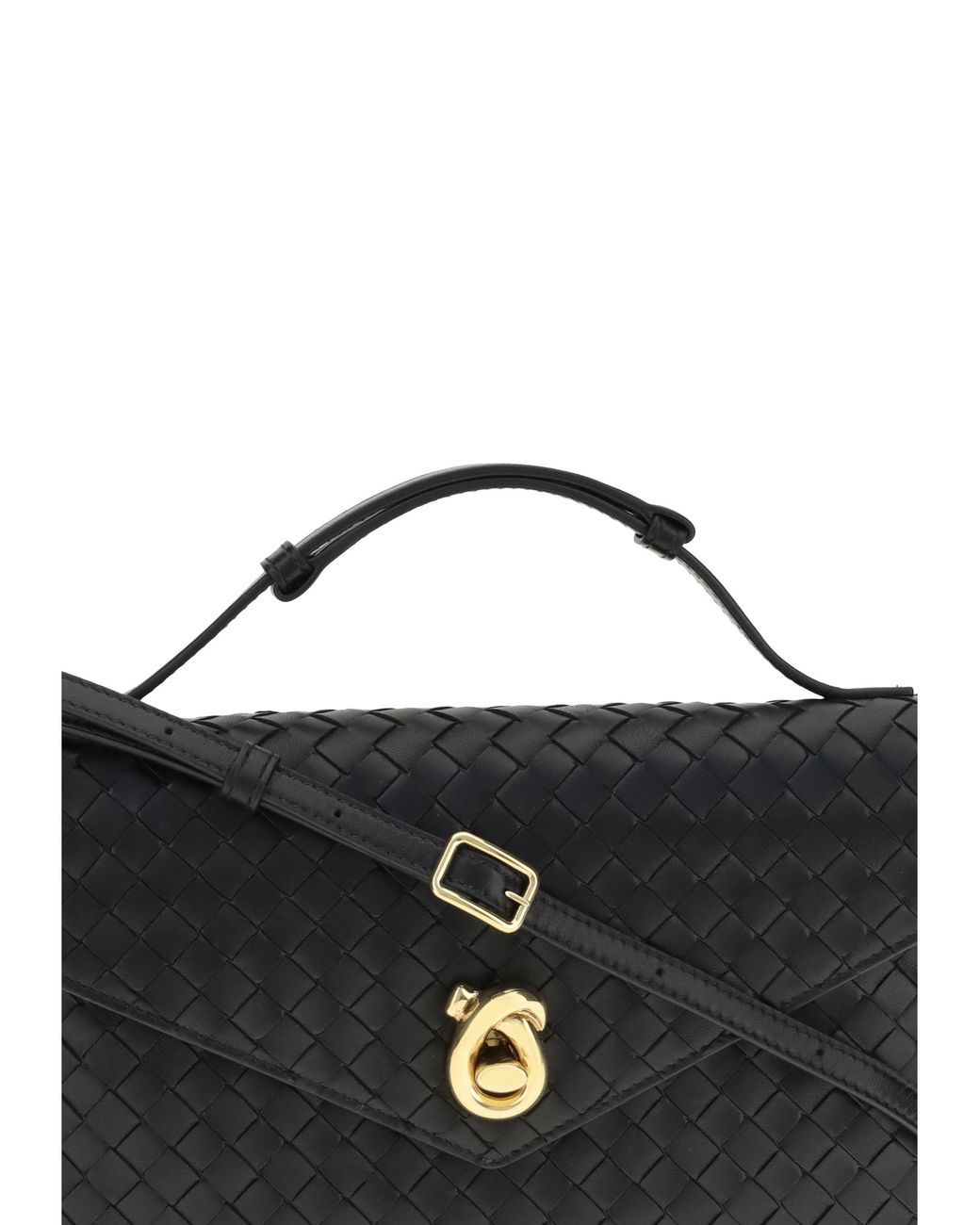 Bottega Veneta Black Knot Lock Shoulder Bag