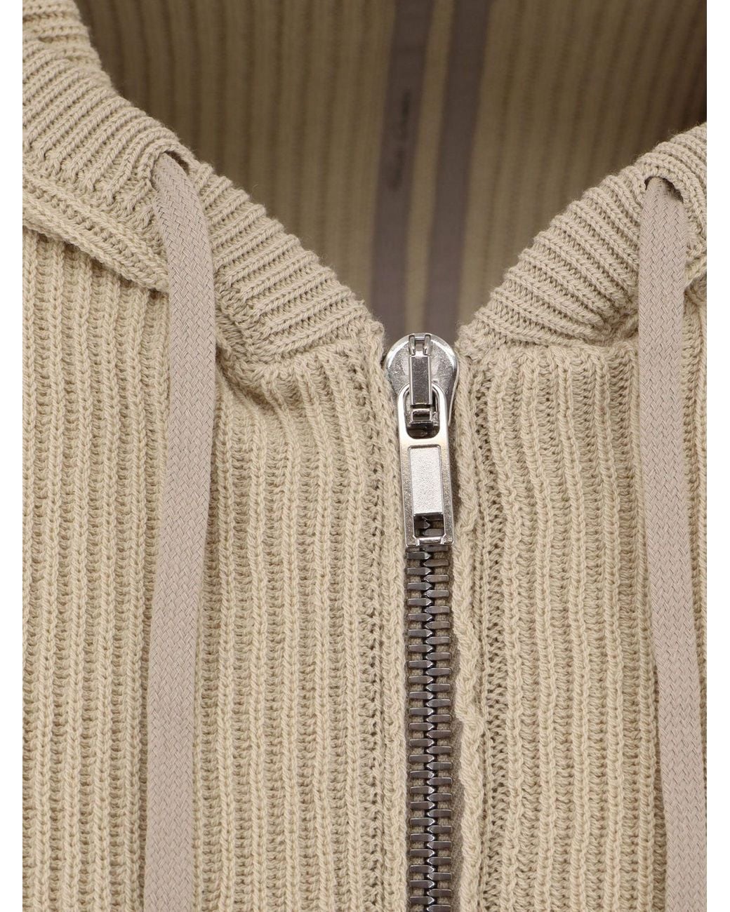 Rick Owens Natural Virgin Wool Cardigan for men