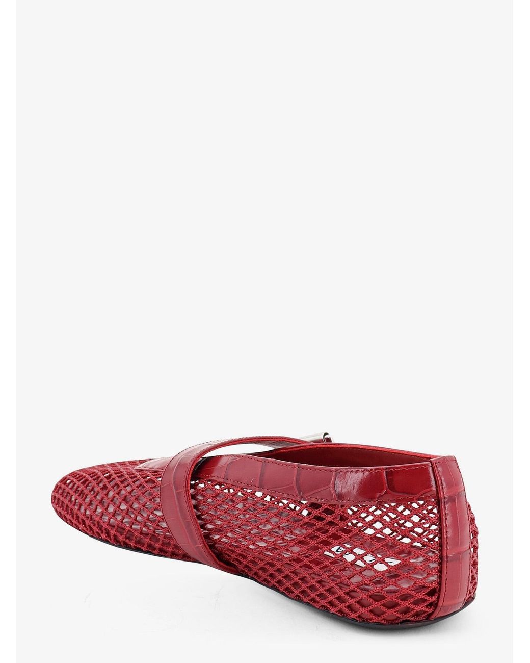 Alaïa Red Flat Leather Ballerinas
