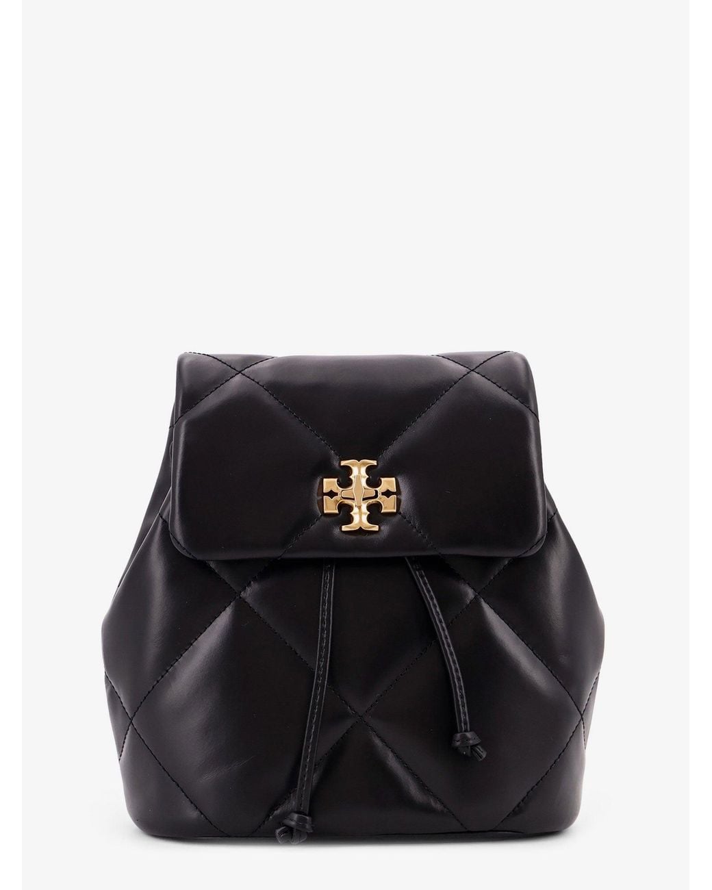 Tory Burch Black Kira Diamond Leather Backpack