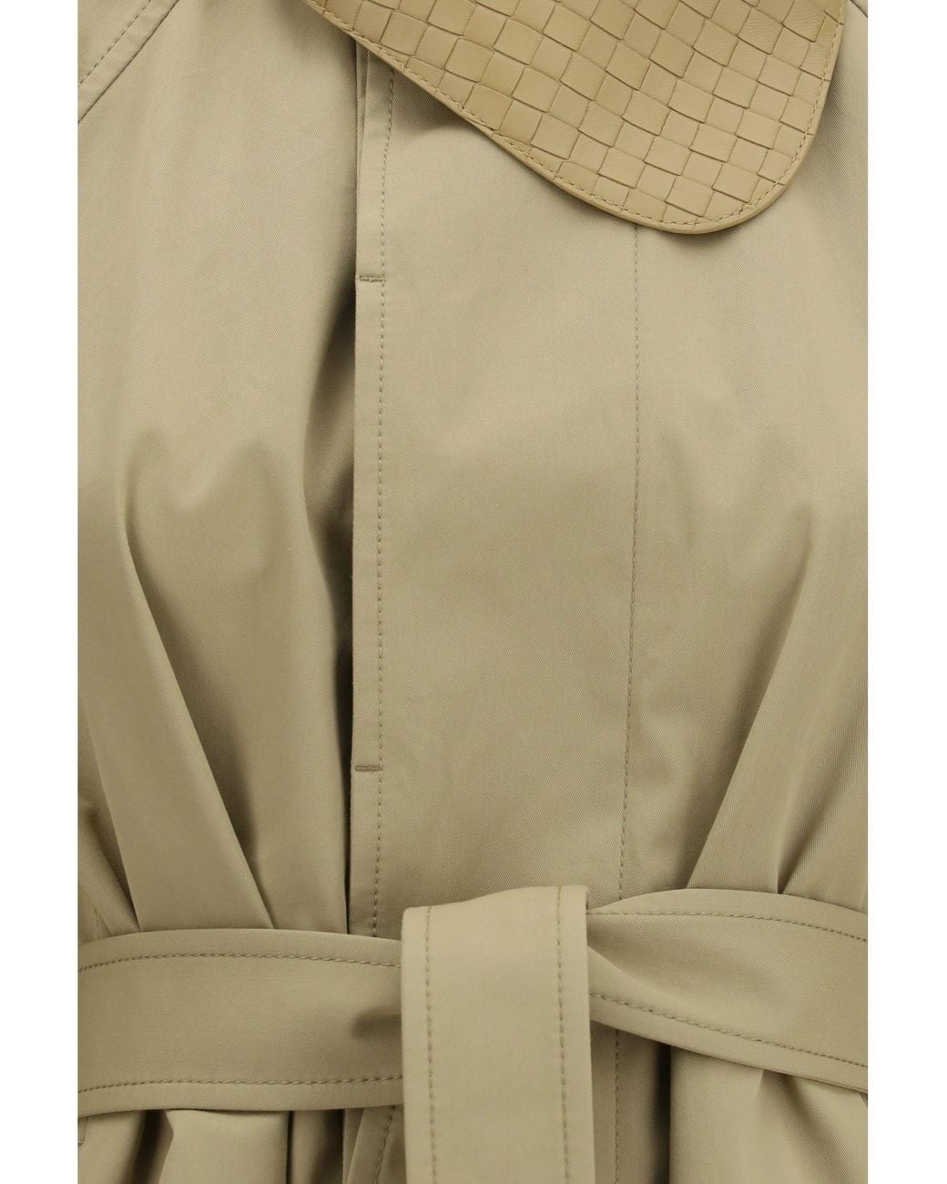 Bottega Veneta Natural Cotton Trench Coat Sahara