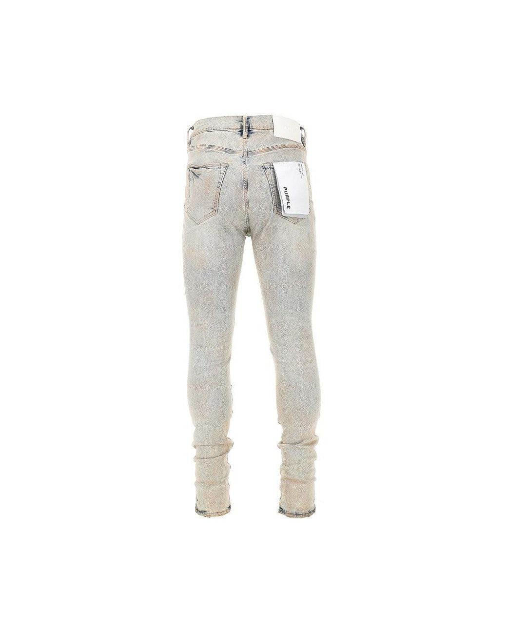 Purple Brand Gray Mud Distressed P001 Skinny Jeans for men