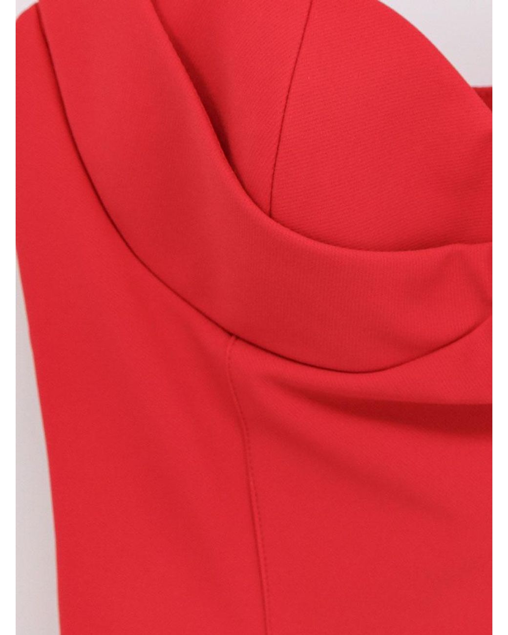 Elisabetta Franchi Red Fitted Stretch Midi Dress