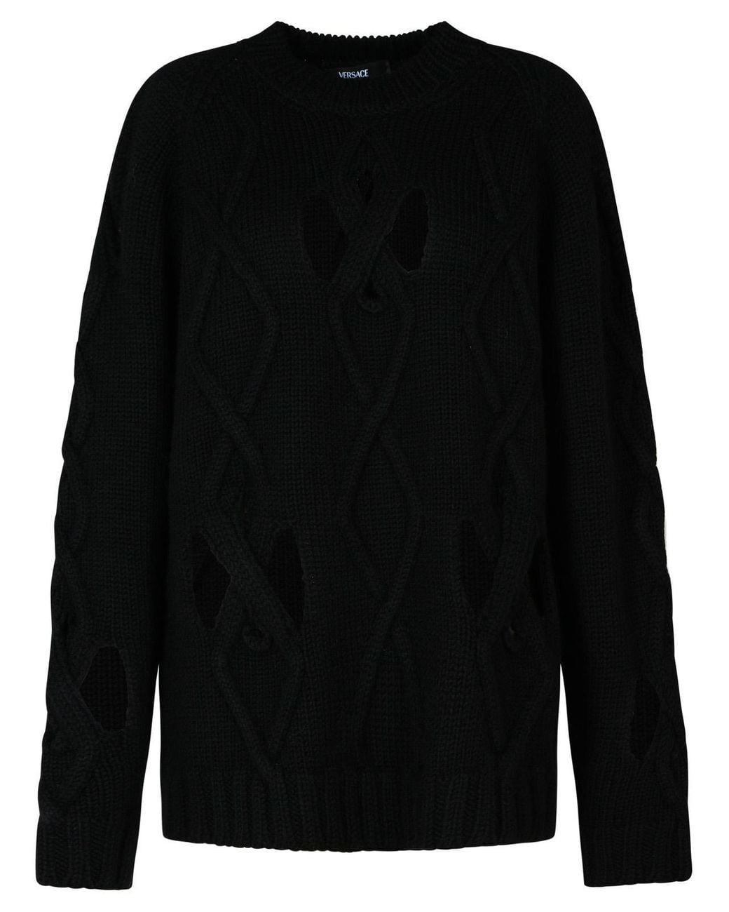 Versace Black Wool Blend Sweater for men