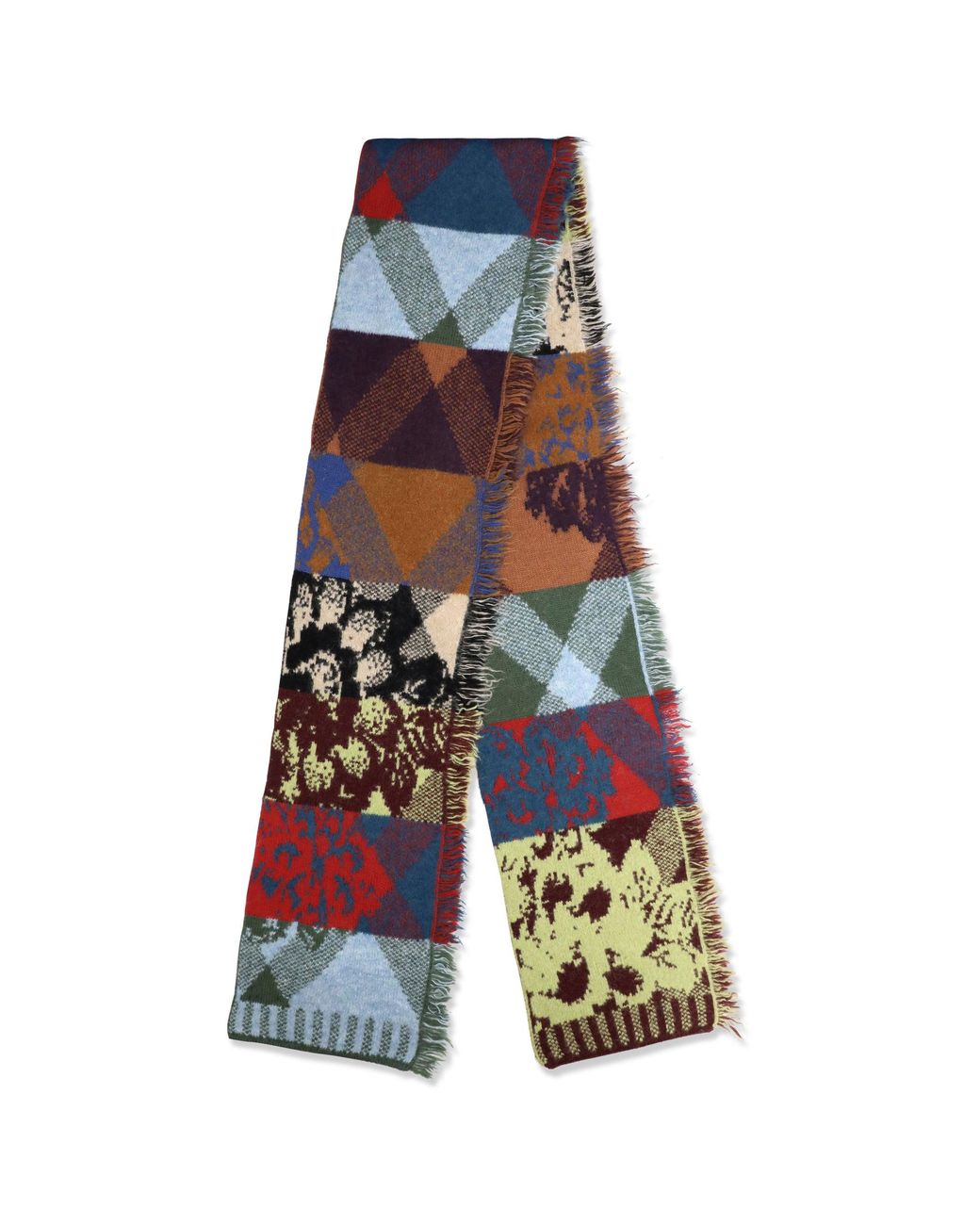 Dries Van Noten Blue Scarf Merino Wool (Ovis Aries) for men