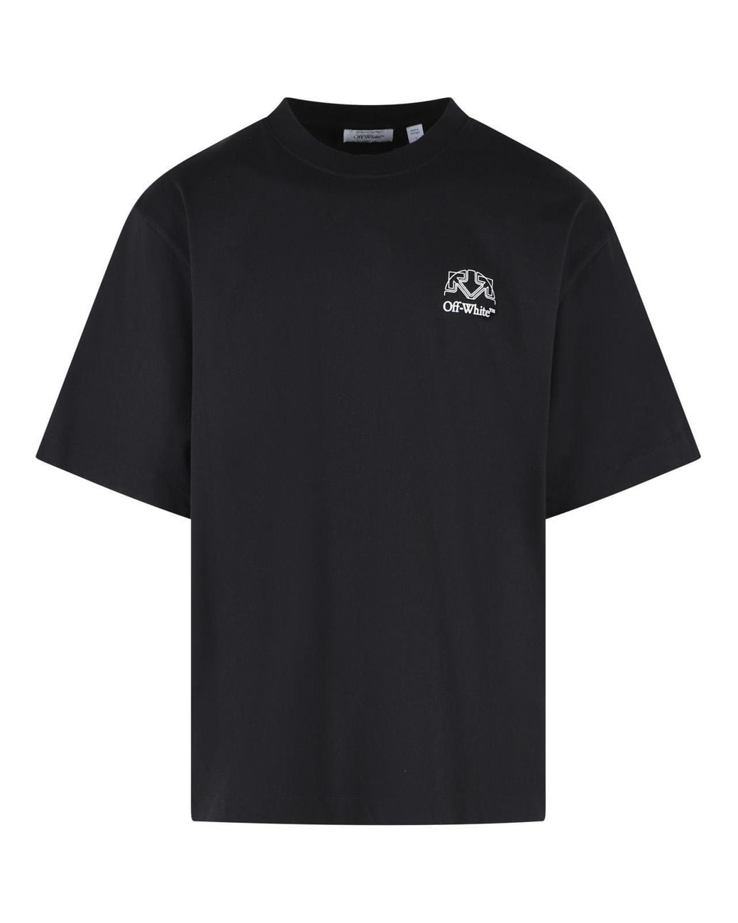 Off-White c/o Virgil Abloh Black Relaxed-Fit Cotton T-Shirt With Graphic Back Print for men