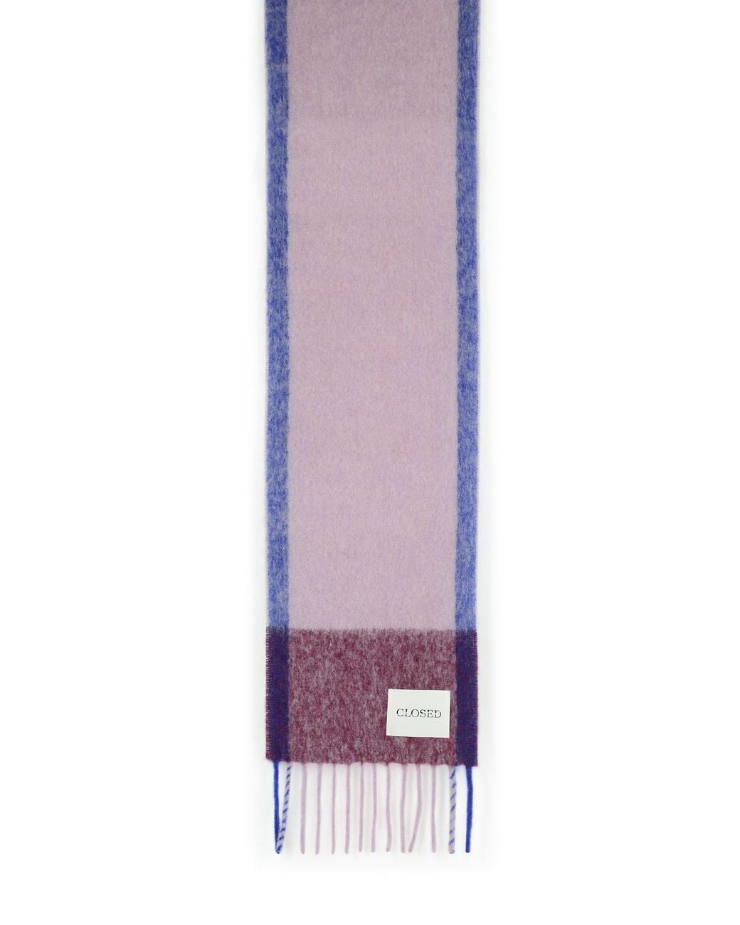 Closed Purple Alpaca Blend Scarf