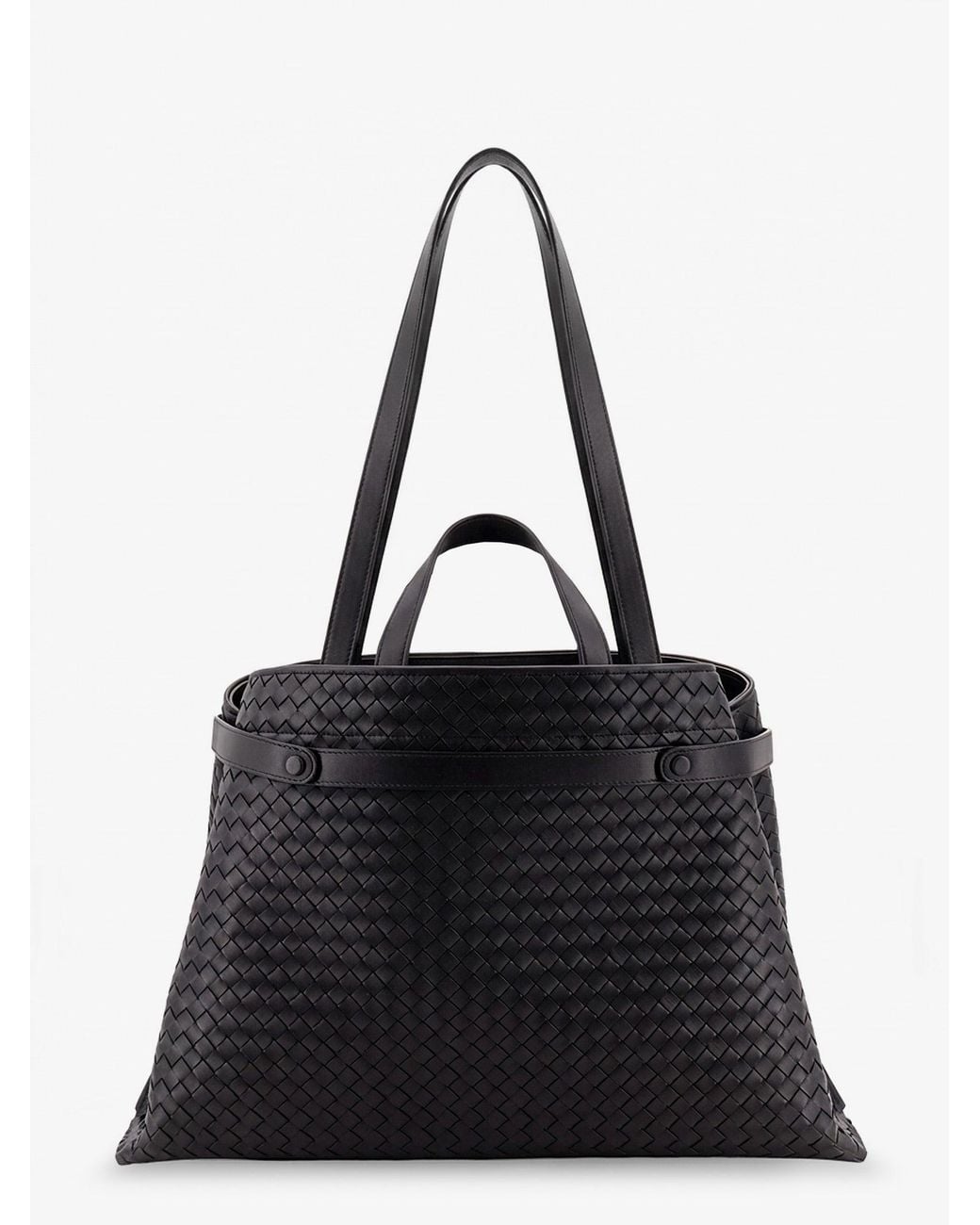 Bottega Veneta Black Intreccio Leather Shoulder Bag for men