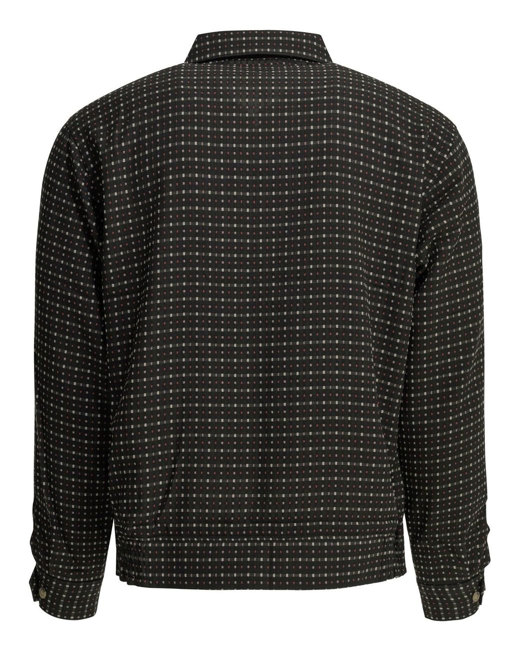Needles Black Dobby Square Rayon Polyester Lightweight Jacket