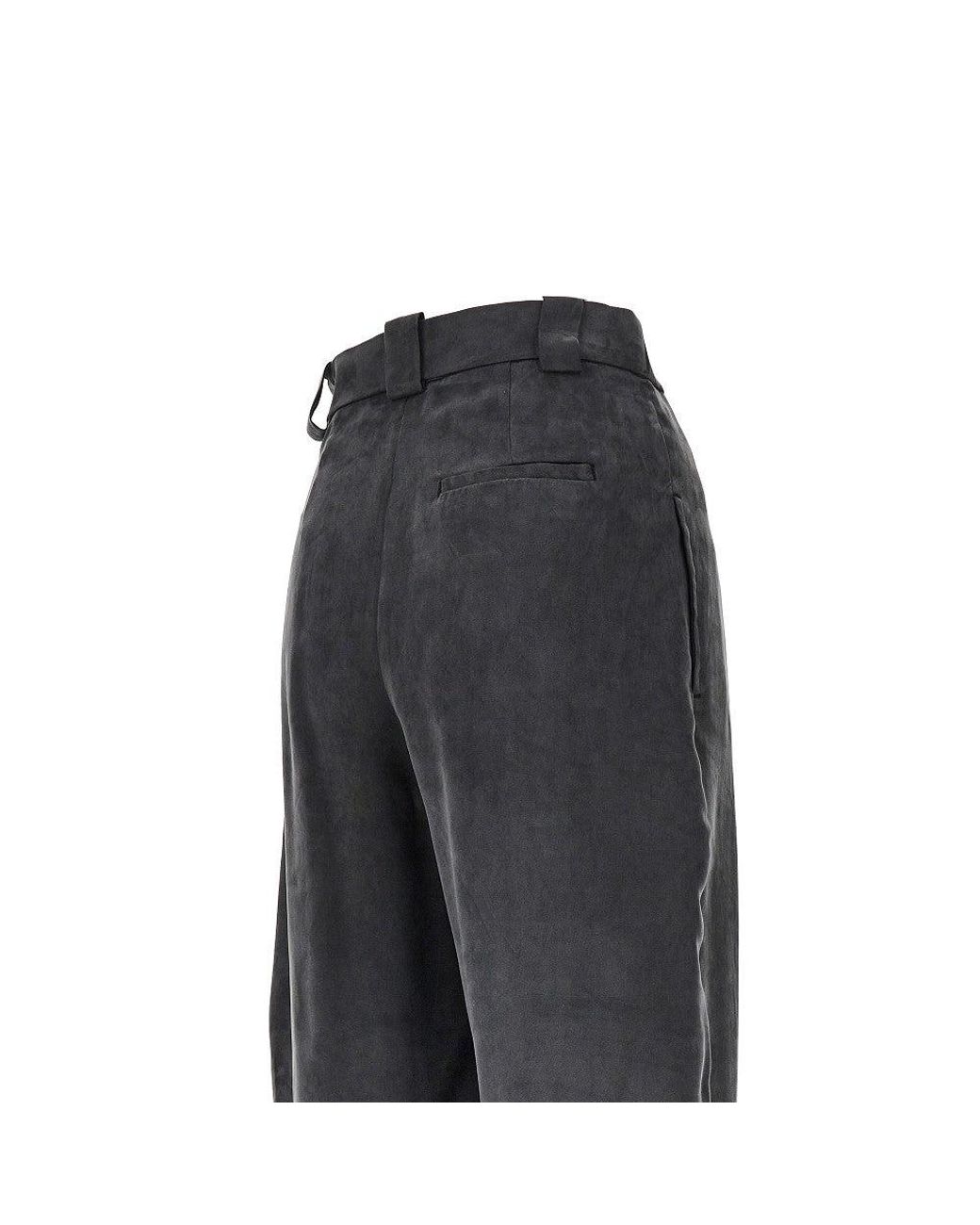 Pinko Black Wrap-Over Twill Pants