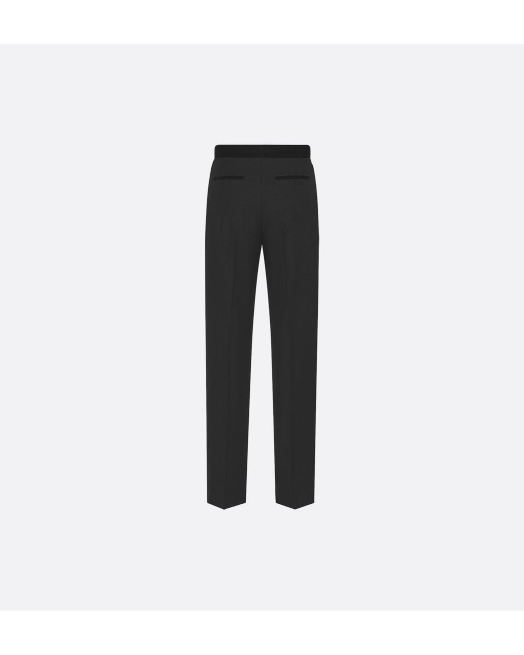 Dior Black Wool Pants With Velvet Details for men