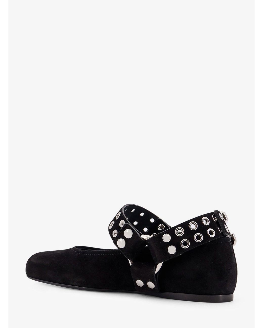 Alaïa White Suede Biker Flat Ballerinas