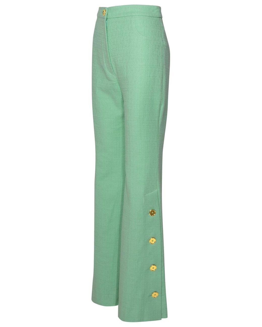 Patou Green Mint Cotton Blend Pants