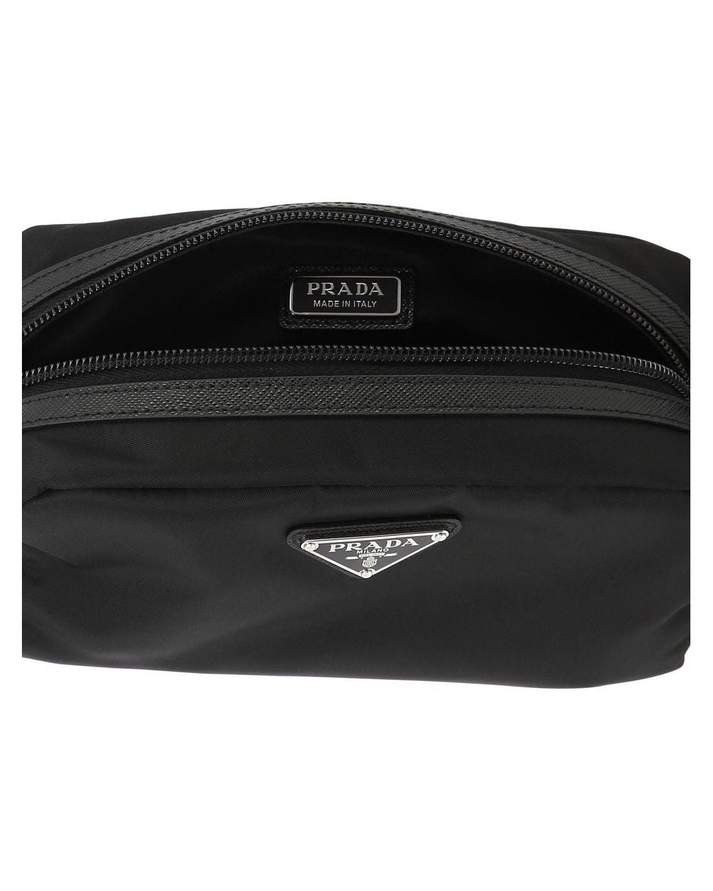 Prada Black Re-Nylon Beauty Case for men