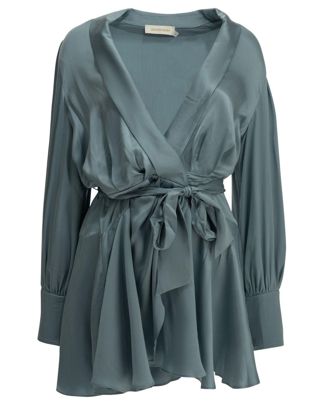Zimmermann Blue Short Wrap Dress
