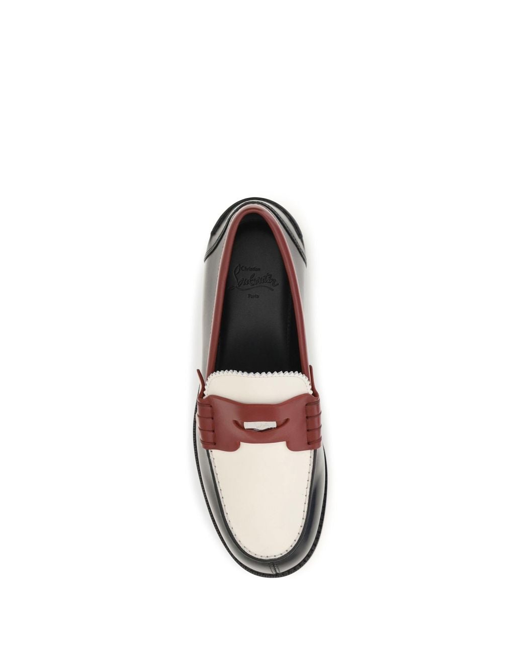 Christian Louboutin White Plato Leather Loafers