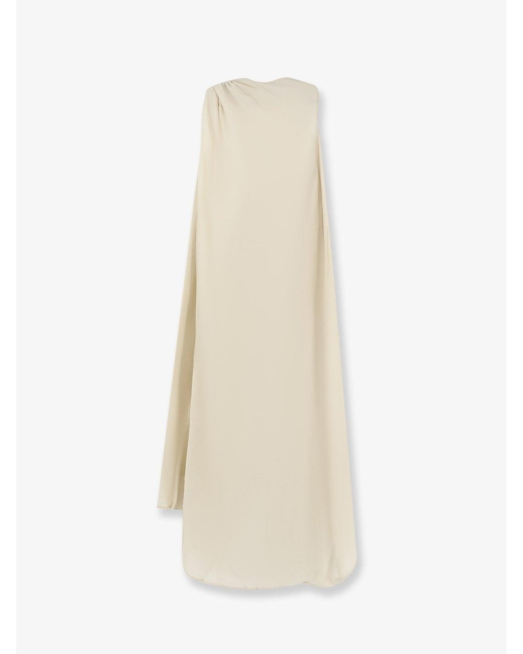 LAMRONS White Dress Viscose-Lyocell Blend