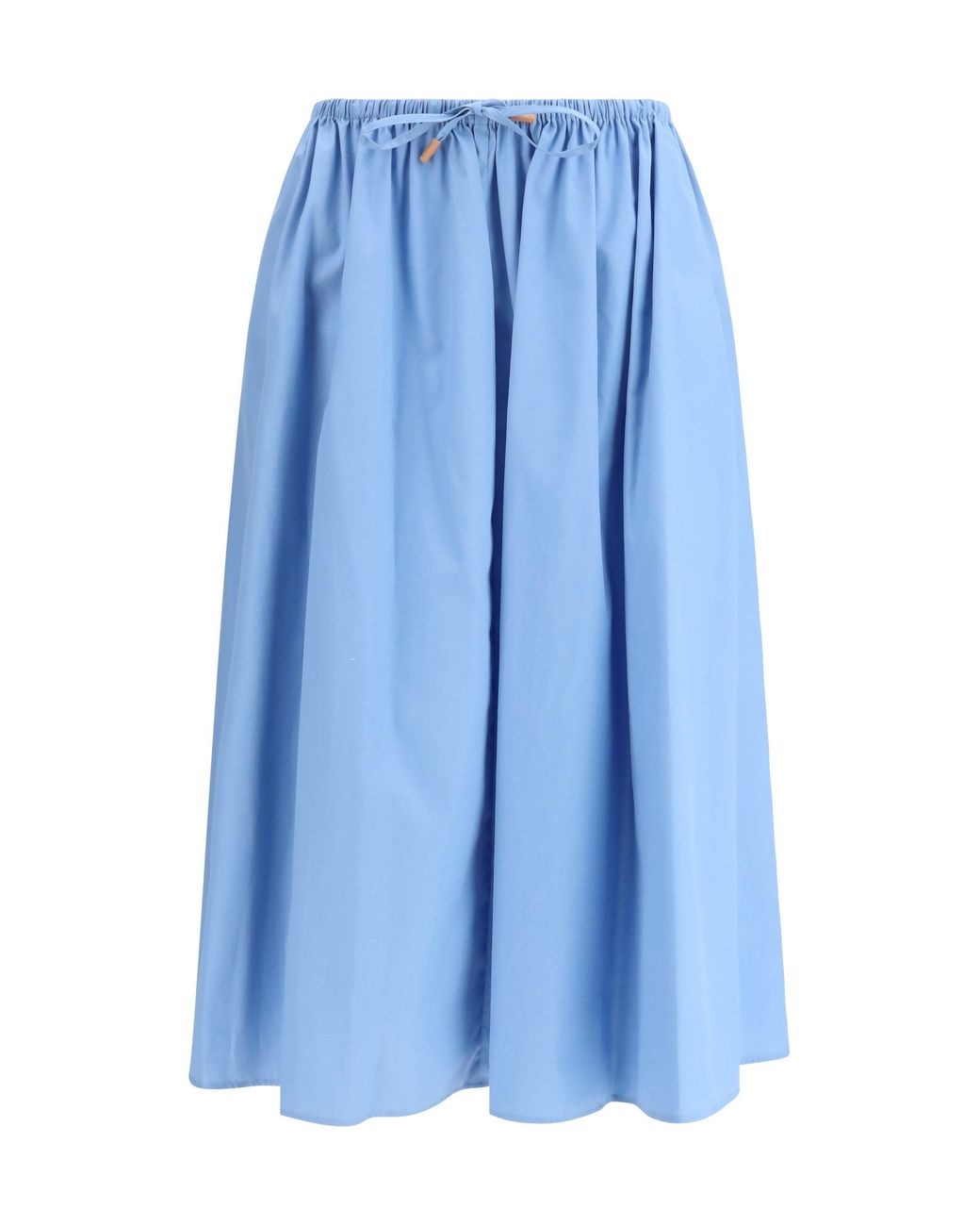 Marni Blue Poplin Drawstring Skirt
