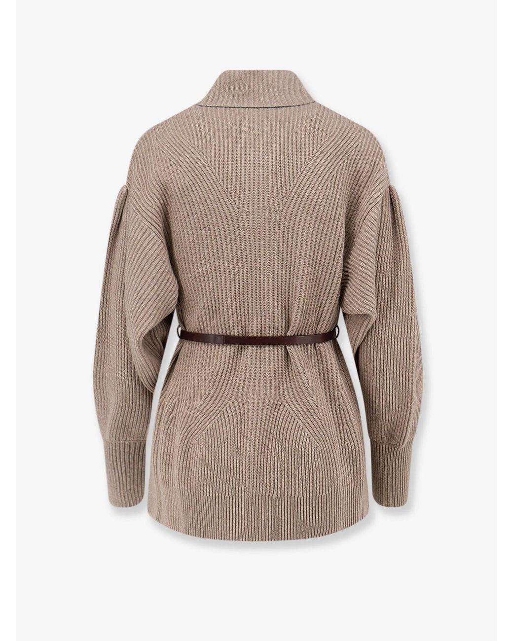 Brunello Cucinelli Natural Wool, Cashmere, And Silk Blend Cardigan