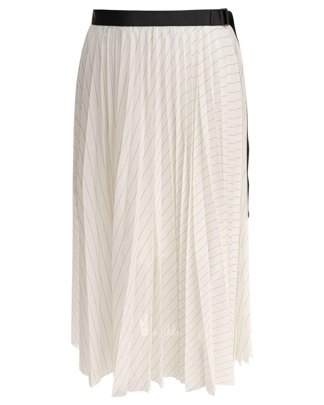 Sacai Natural Pleated Skirt