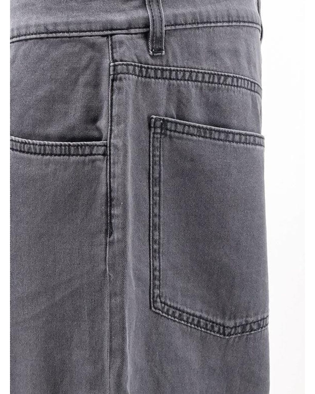 Miu Miu Gray Light Denim Trousers