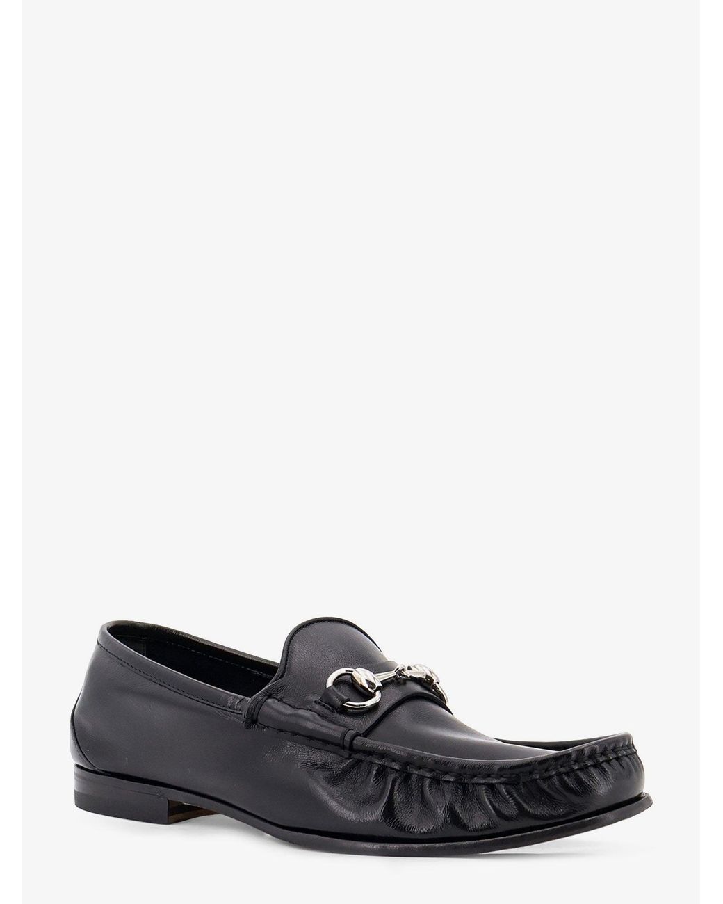 Gucci White Lugano Leather Loafers for men