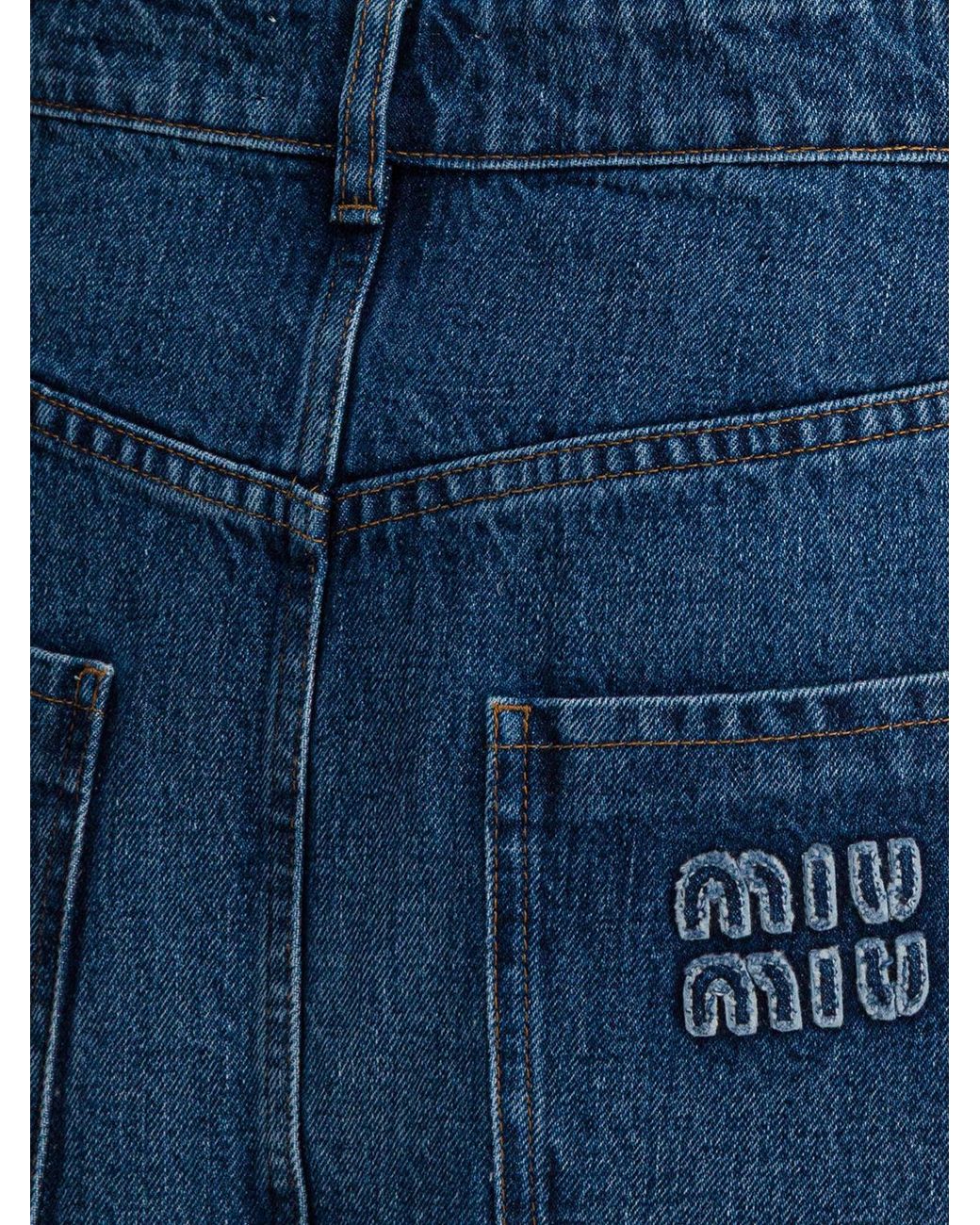 Miu Miu Blue Denim Miniskirt