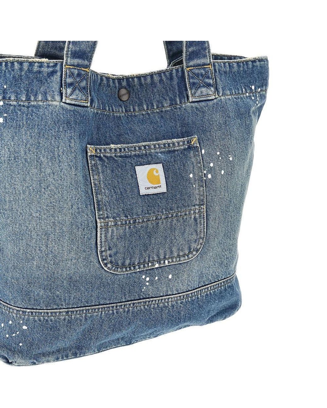 Carhartt Blue Destroy Denim Tote Bag for men